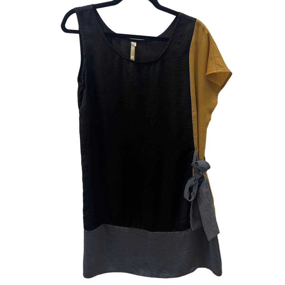 Uncle Frank Color Block tie side mini dress Women’s Size M
